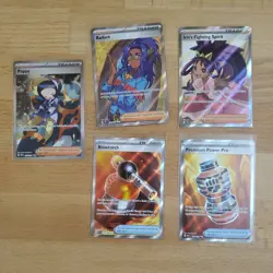 Pokemon TCG Lot 4 Full Art Trainers and SIR Trainer Poppy - Image 1