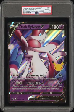 PSA 10 Pokemon Dark Sylveon V SWSH134 Jumbo Celebrations Black Star Promo - Image 1