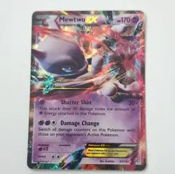 Pokemon Mewtwo EX Full Art Holo Basic 170 HP 62/162 Breakthrough Ultra Rare - Image 1