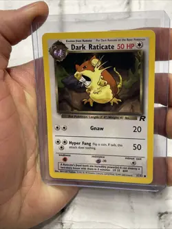 Dark Raticate 51/82 Common Unlimited Edition English Pokemon Team Rocket NM Vtg - Image 1