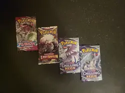 4 Unopened Sword And Shield Pokemon Booster Packs - Image 1