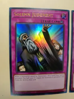 2x Solemn Judgment RA02-EN075 Ultra Rare 1st Edition NM/VLP YuGiOh! - Image 2