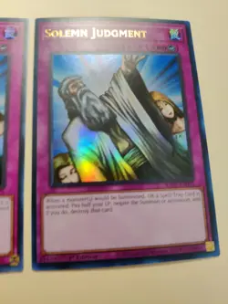 2x Solemn Judgment RA02-EN075 Ultra Rare 1st Edition NM/VLP YuGiOh! - Image 3