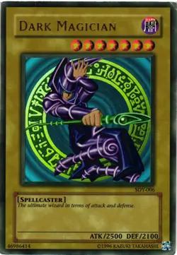 Yugioh Dark Magician SDY-006 Unlimited Edition Ultra Rare DMG - Image 1