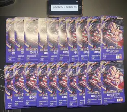 One Piece OP-14 The Azure Sea's Seven Sleeved Booster Packs x28 English Sealed - Image 1