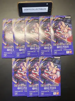One Piece OP-14 The Azure Sea's Seven Sleeved Booster Packs x28 English Sealed - Image 3