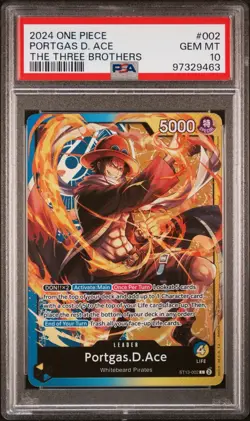 2024 ONE PIECE ST13-002 Three Brothers Starter PORTGAS D ACE PSA 10 GEM MINT - Image 1