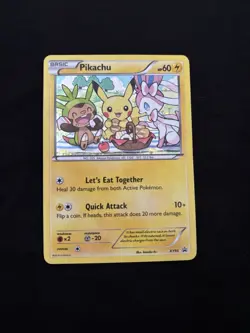 Pokemon Pikachu Basic Black Star Promo XY Set Card XY95 2016 LP - Image 1