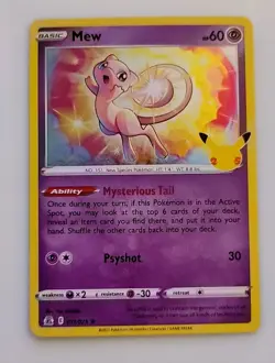 2021 Mew Holo Rare Pokemon TCG Celebrations Card 011/025 - Image 1
