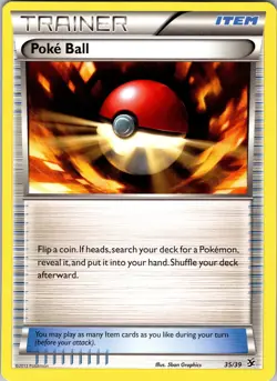 Pokemon TCG Poke Ball XY Kalos Starter Set 35/39 Regular Common Card NM - Image 1
