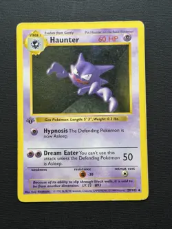 Pokemon TCG Haunter Base Set 1st Edition Shadowless Card 29/102 - Image 1