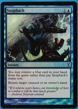 Snapback FOIL Time Spiral PLD Blue Common MAGIC MTG CARD (ID# 511378) ABUGames - Image 1