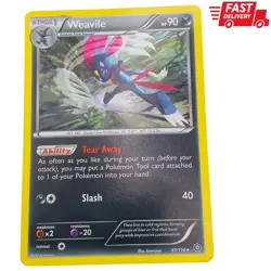 Weavile Regular Rare Darkness 2016 Steam Siege Pokemon TCG Card 61/114 EX - Image 1