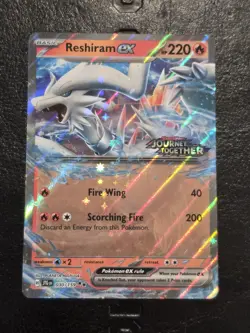 Pokemon TCG Reshiram ex 030/159 Journey Together Stamped Promo Card NM - Image 1