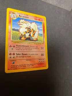 Arcanine Pokemon TCG Base Set Unlimited Uncommon Card 23/102 RARE - Image 2