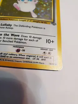 Wigglytuff - 16/64 - Holo Rare - Unlimited Edition HP/ Damaged Pokemon Jungle - Image 4