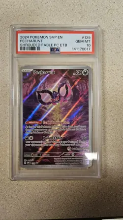 Pokemon TCG Pecharunt Promo SVP 129 Shrouded Fable Pokemon Center ETB, PSA 10 - Image 1
