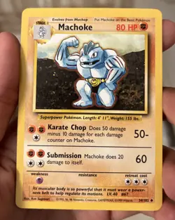 Pokemon - Machoke 1st Edition Base Set 34/102 Mint - Image 1