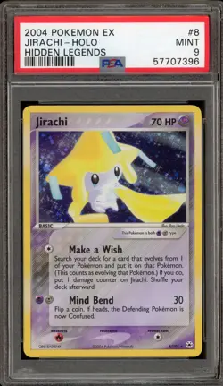 Pokemon Jirachi EX Hidden Legends Holo Rare #8 PSA 9 Mint - Image 1