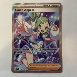 Pokemon Lisia's Appeal 234/191 Surging Sparks Near Mint Condition Full Art - Image 1