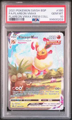 Full-Art Flareon VMAX Pokemon 2021 Premium Coll. Promo SWSH180 PSA 10 - Image 1