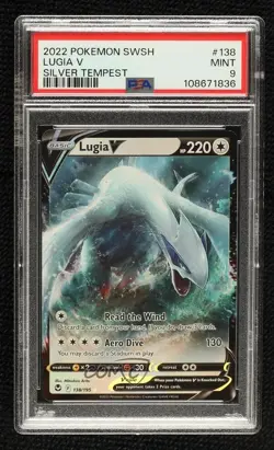 Lugia V Pokemon Sword & Shield Silver Tempest CGC 9 Mint - Image 1