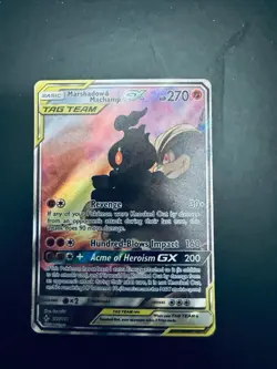 Pokemon Marshadow & Machamp GX 199/214 Tag Team Alt Art Unbroken Bonds NM - Image 1