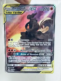 Pokemon Marshadow & Machamp GX 199/214 Tag Team Alt Art Unbroken Bonds NM - Image 5