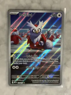 Pokemon TCG Delibird Illustration Rare Mega Evolution 152/132 NM MINT Condition - Image 1