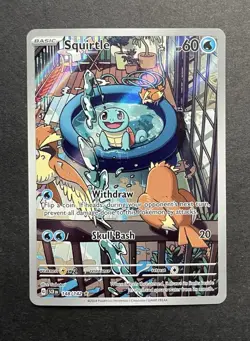 Pokemon Squirtle 148/142 SV07: Stellar Crown Illustration Rare Holo English TCG - Image 1