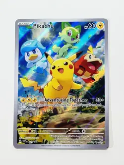 Pikachu 027 Holo Black Star Promo Pokemon Paldea Evolved English Near Mint #A - Image 3