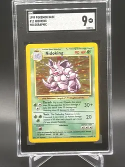 Pokemon TCG Base Set Nidoking #11 Holo Rare SGC 9 Mint - Image 1
