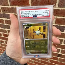 Pokemon JPN Magnemite Reverse Holo Master Ball SV2a 081/165 151 PSA 10 GEM MINT - Image 1