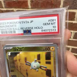 Pokemon JPN Magnemite Reverse Holo Master Ball SV2a 081/165 151 PSA 10 GEM MINT - Image 3
