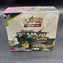 Pokemon TCG Sun & Moon Team Up Booster Box Sealed w/ Acrylic Case - Image 1