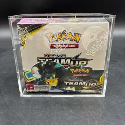 Pokemon TCG Sun & Moon Team Up Booster Box Sealed w/ Acrylic Case - Image 3