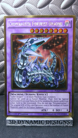 | Yugioh Chimeratech Fortress Dragon PGL3-EN057 1st Premium Gold Infinite NM | - Image 1