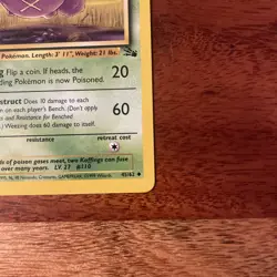 Pokemon TCG Weezing Fossil, 1st Edition Card 45/62 LP+ - Image 3