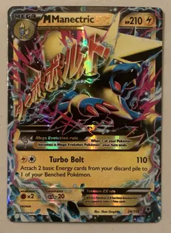 Pokemon M Manectric EX TCG Holo Ultra Rare Card 24/119 XY Phantom Forces - Image 2