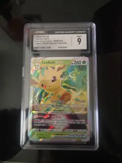 Black Star Promo Leafeon VSTAR SWSH195 CGC 9 Graded Card Slab 2021 Mint NM Holo - Image 1