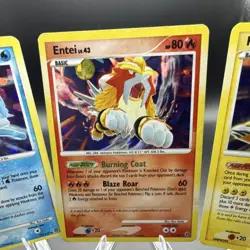 Pokemon Suicune Entei Raikou Holo Card Lot 2007 Nintendo 3 Cards - Image 3