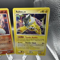 Pokemon Suicune Entei Raikou Holo Card Lot 2007 Nintendo 3 Cards - Image 4