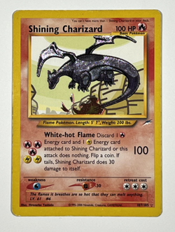 Shining Charizard 107/105 Neo Destiny Pokemon Card - Lightly Played - Vintage - Image 2