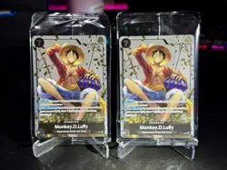 One Piece TCG Card Game Mini Tin Vol.2 English OP 13 Promo Cards Lot Of 2 Luffy - Image 1