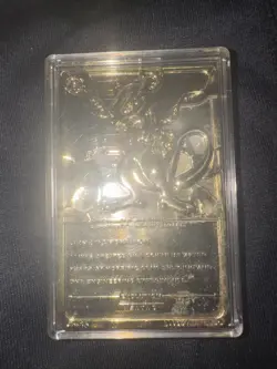 23k Gold Plated Mewtwo Pokemon Burger King 1999 Metal Trading Card w/Pokeball - Image 3