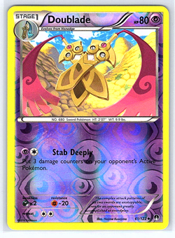 Doublade [Reverse Holo] 61/122 Breakpoint LP Pokemon Card - Image 1