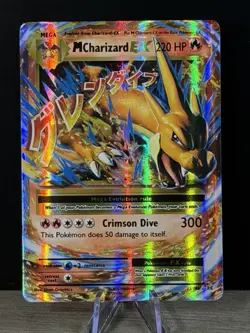 Pokemon M Charizard EX 13/108 Evolutions Ultra Rare Mega Full Art Holo Card NM - Image 1
