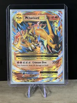 Pokemon M Charizard EX 13/108 Evolutions Ultra Rare Mega Full Art Holo Card NM - Image 3