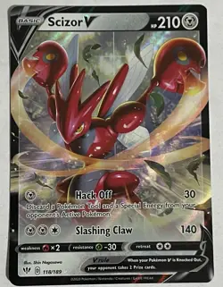 Scizor V 118/189 Darkness Ablaze NM Ultra Rare Pokemon Card - Image 1