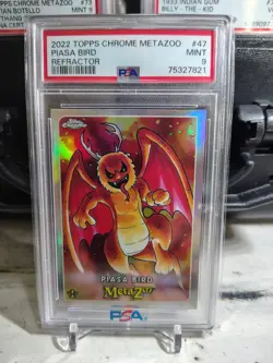 Piasa Bird 2022 Topps Chrome MetaZoo Refractor Card # 47/PSA 9 (POP 3) - Image 1